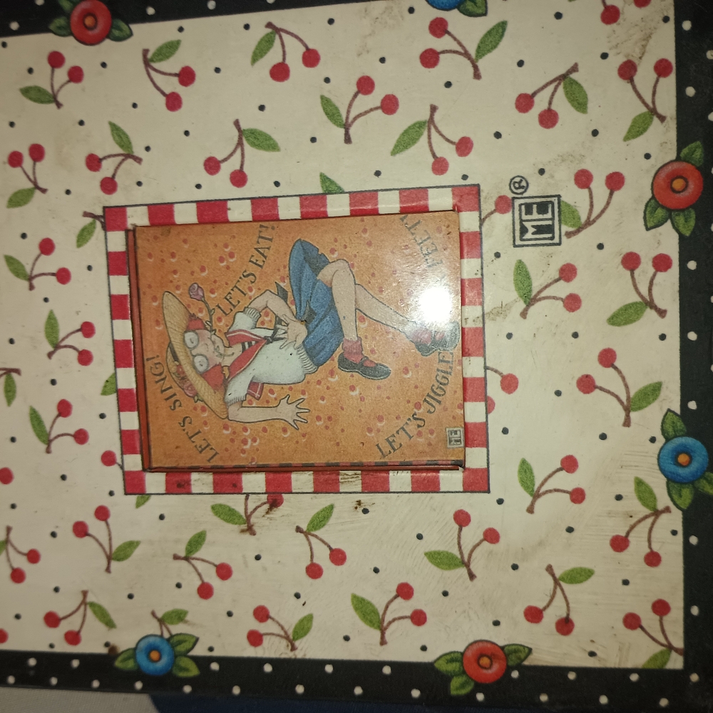 Colorful Cherry and Floral Picture Frame